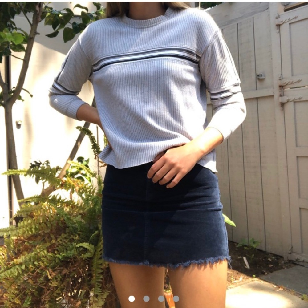 Racing Stripe Grey Sweater
